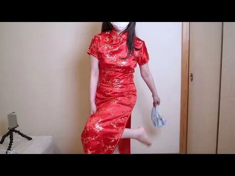 ポチッとしてる?❤️チャイナドレスでノーブラノーパン生着替え下着紹介します #3