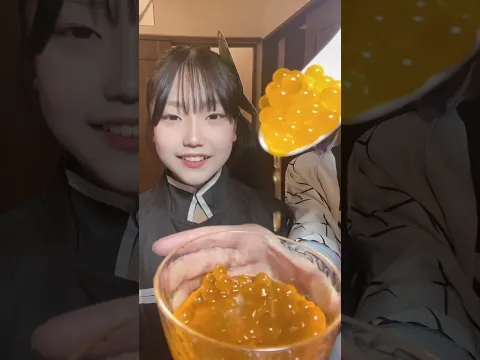 鬼滅の刃、ピーチ味のつぶつぶお菓子、ポッピングボバ #shorts #demonslayer #cosplay