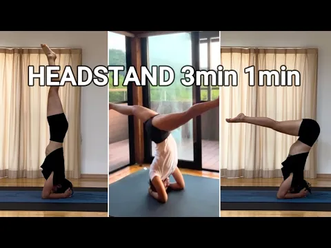 HEADSTAND PRACTICE IN THE STUDIO 頭立ちの練習記録2日分(3分2本)