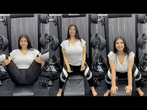 【ノーブラ】Kカップがいろんなところのストレッチに挑戦してみたら...