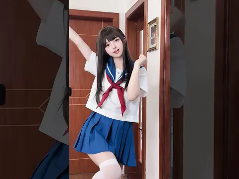 久しぶりのドア(╹◡╹)♡ #コスプレ #コスプレイヤー #制服コスプレ