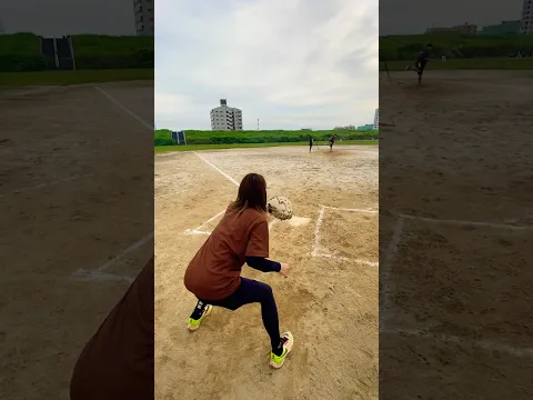 元女子プロ日本代表の磯崎由加里が捕球ミスw #shorts