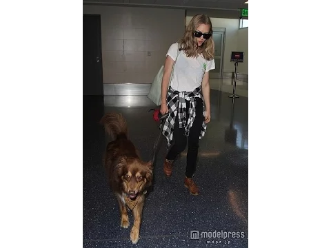 アマンダ・サイフリッド、愛犬と空の旅へ