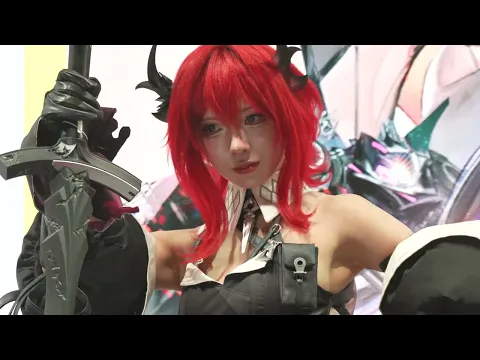 【4K】TGS2025 アークナイツエンドフィールド ブース 雪村ユノ 百莉ゆり あるく さん② 東京ゲームショウ2025