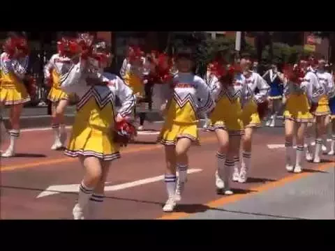 女子高生 チア チアガール よこはまパレード 03 High school girls cheer parade