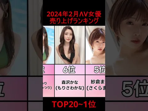 2024年2月AV女優売り上げランキング