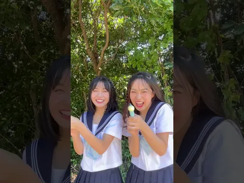 水かけ合いっこ、びしょ濡れになって楽しかったぁ夏最高だねっ✨!!!!#姉妹TikTok #おすすめ #水 #水遊び#青春動画 #青春 #夏 #summer #自然 #セーラー服 #jk