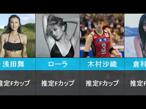 隠れ巨乳芸能人カップ数ランキング