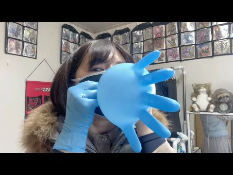 ニトリル手袋をはめて仮面ライダー色紙アートを回収お掃除 Wear nitrile gloves and clean Kamen Rider Shikishi art #262