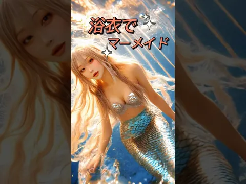 #浴衣 #マーメイド #AI動画 #夏コーデ #yukata #mermaid #summerstyle #fantasygirl #shorts #きゅるんparty #malymoon